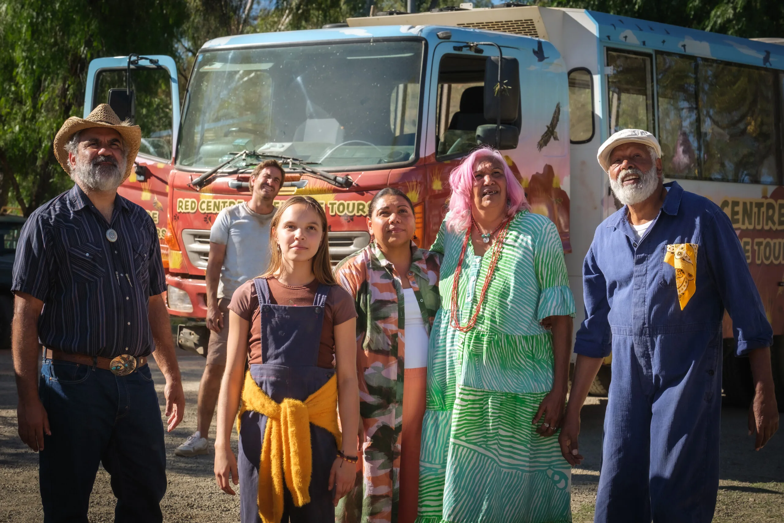 Group cast shot from Kangaroo on location.