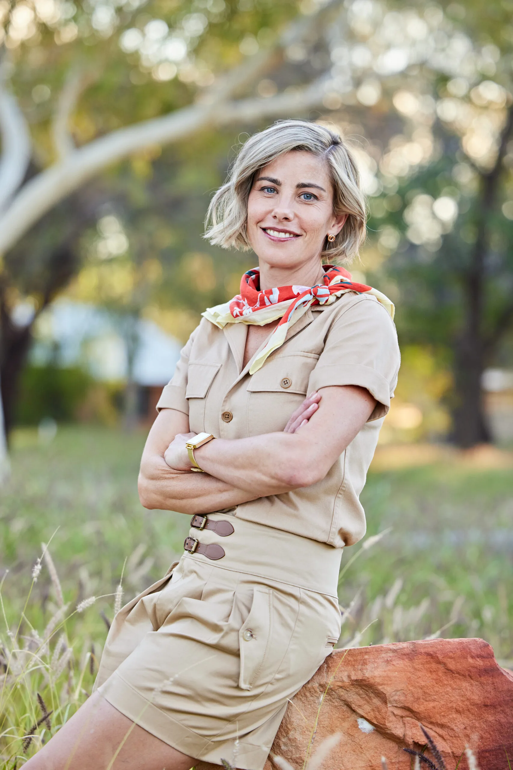Brooke Satchwell in the outback for Kangaroo movie