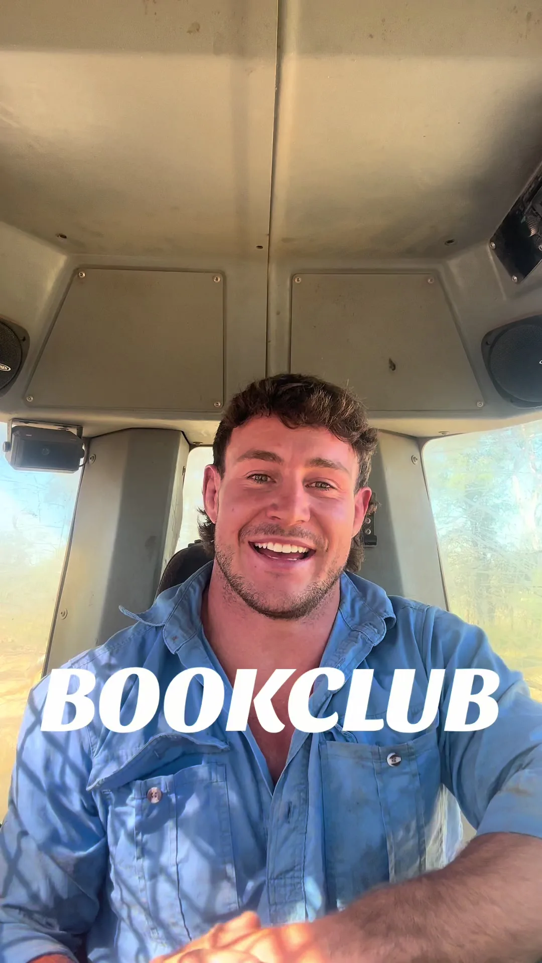 luke bateman tiktok screenshot with text that says 'bookclub'