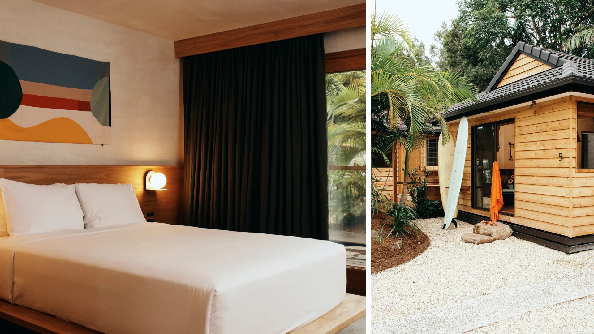 Sunseeker hotel Byron bay. Hotel room and exteriors