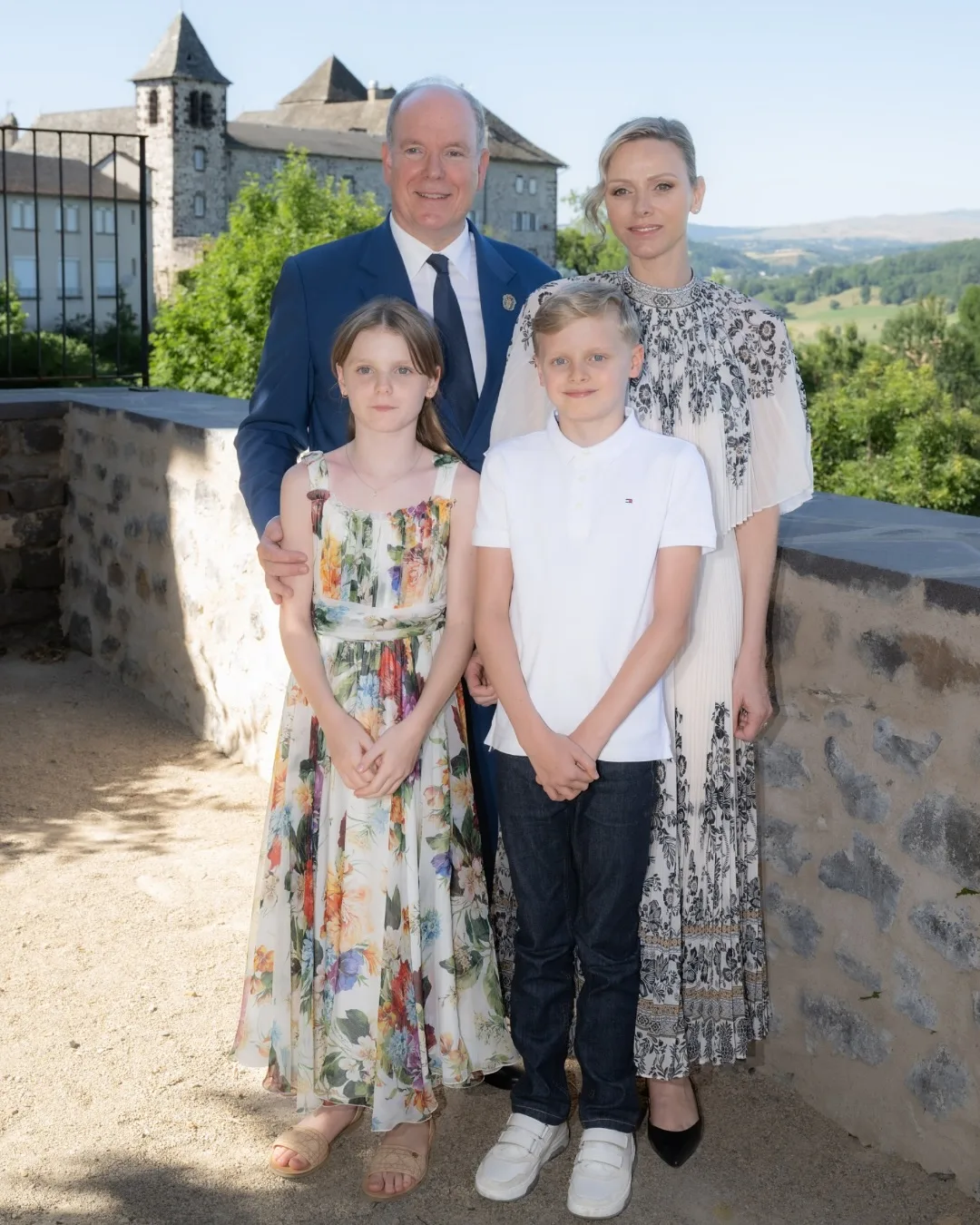 Prince Albert, Princess Charlene and their twins Princess Gabriella and Prince Jacques. Credit: Eric Mathon / Palais princier