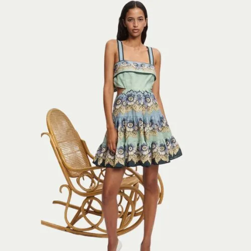 Alemais Madalena Cut Out Mini Dress