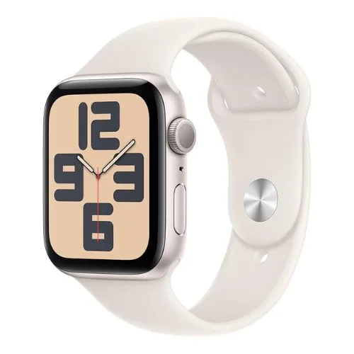 Apple Watch SE [GPS 44mm] Starlight Aluminium Case with Starlight Sport Band - M/L
