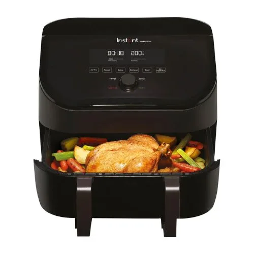 The Instant Pot VersaZone Air Fryer comes with an XXL single and double air frying drawers.
