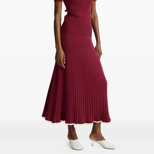 Anna Quan Felicia Ribbed midi skirt