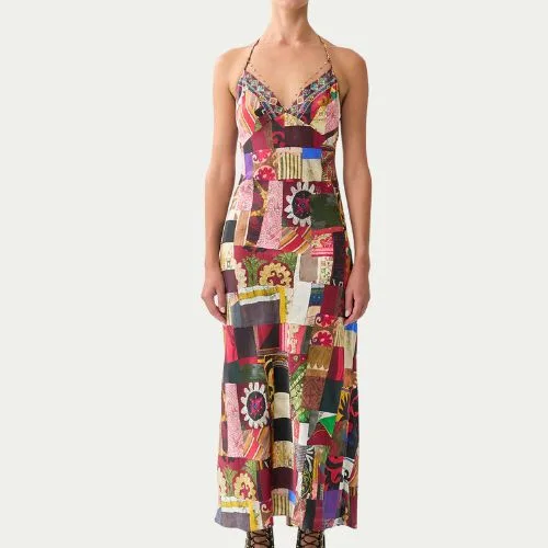 Camilla chain detail slip dress