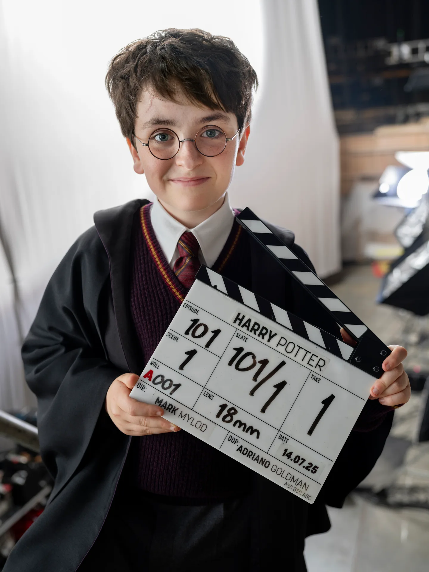 First look photo of new Harry Potter TV series. Image courtesy of Aidan Monaghan/HBO