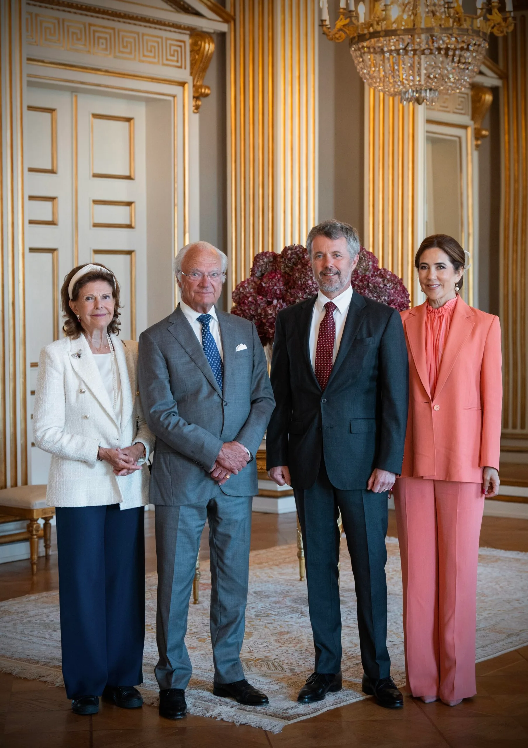 King Frederik and Queen Mary of Denmark met with their Swedish counterparts King Carl Gustaf and Queen Silvia of Sweden. Instagram/Danish Royal Household
