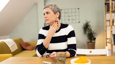 Sick mature woman