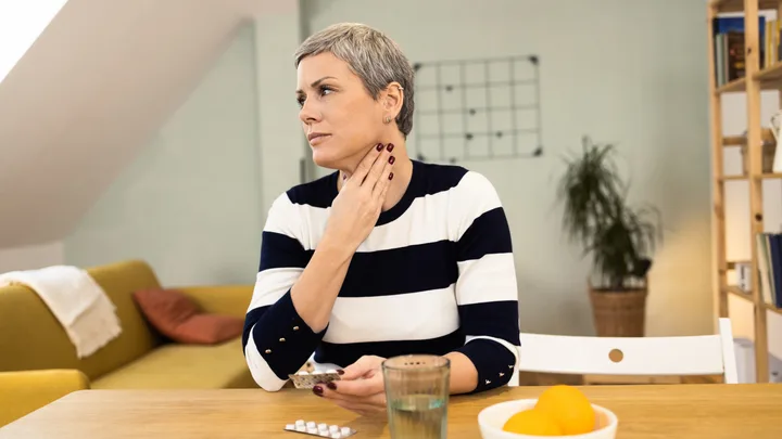 Sick mature woman