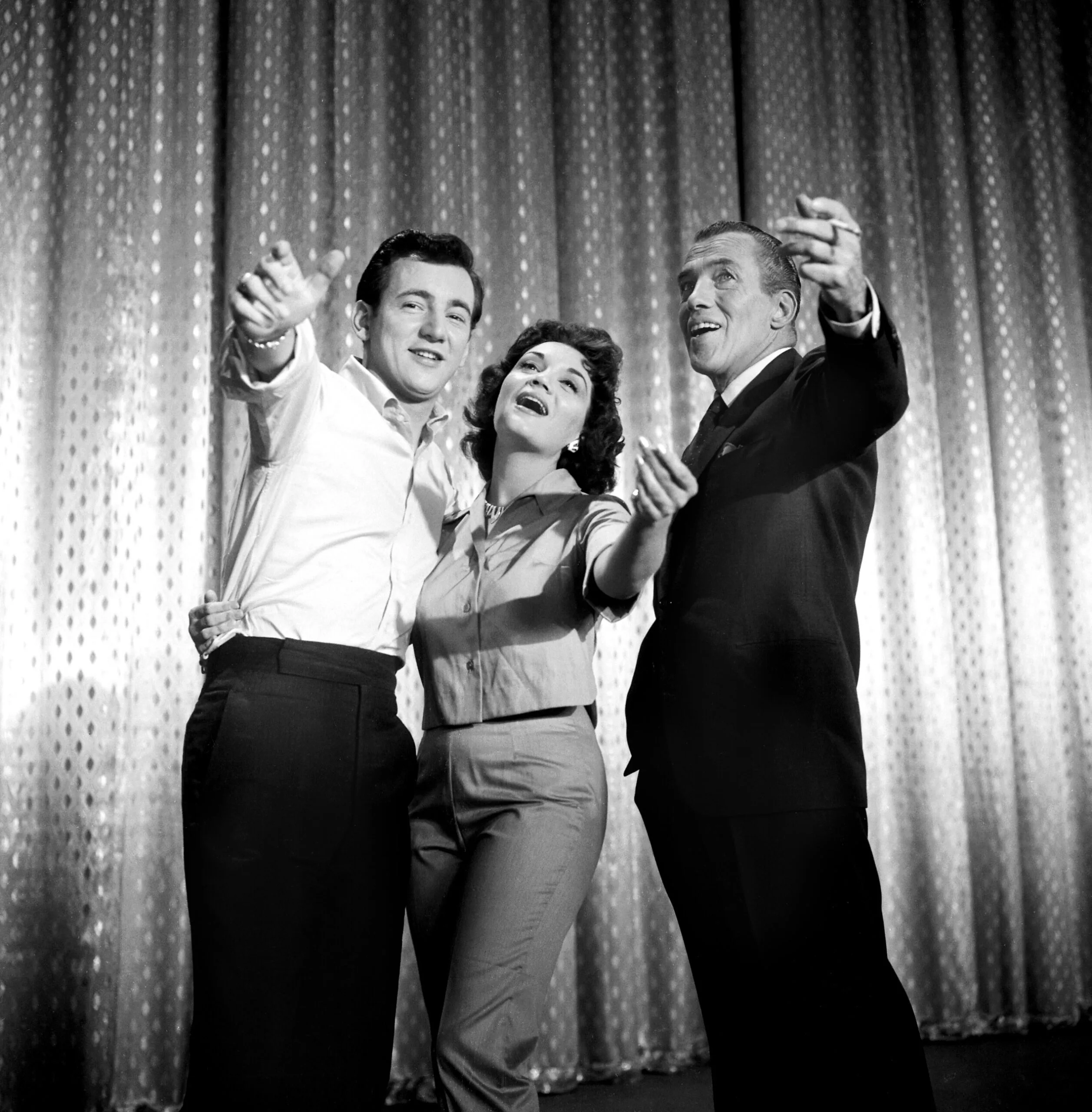 NEW YORK - JANUARY 3: (L-R) Bobby Darin, Connie Francis and Ed Sullivan appear on The Ed Sullivan Show on January 3, 1960. (Photo by CBS via Getty Images)