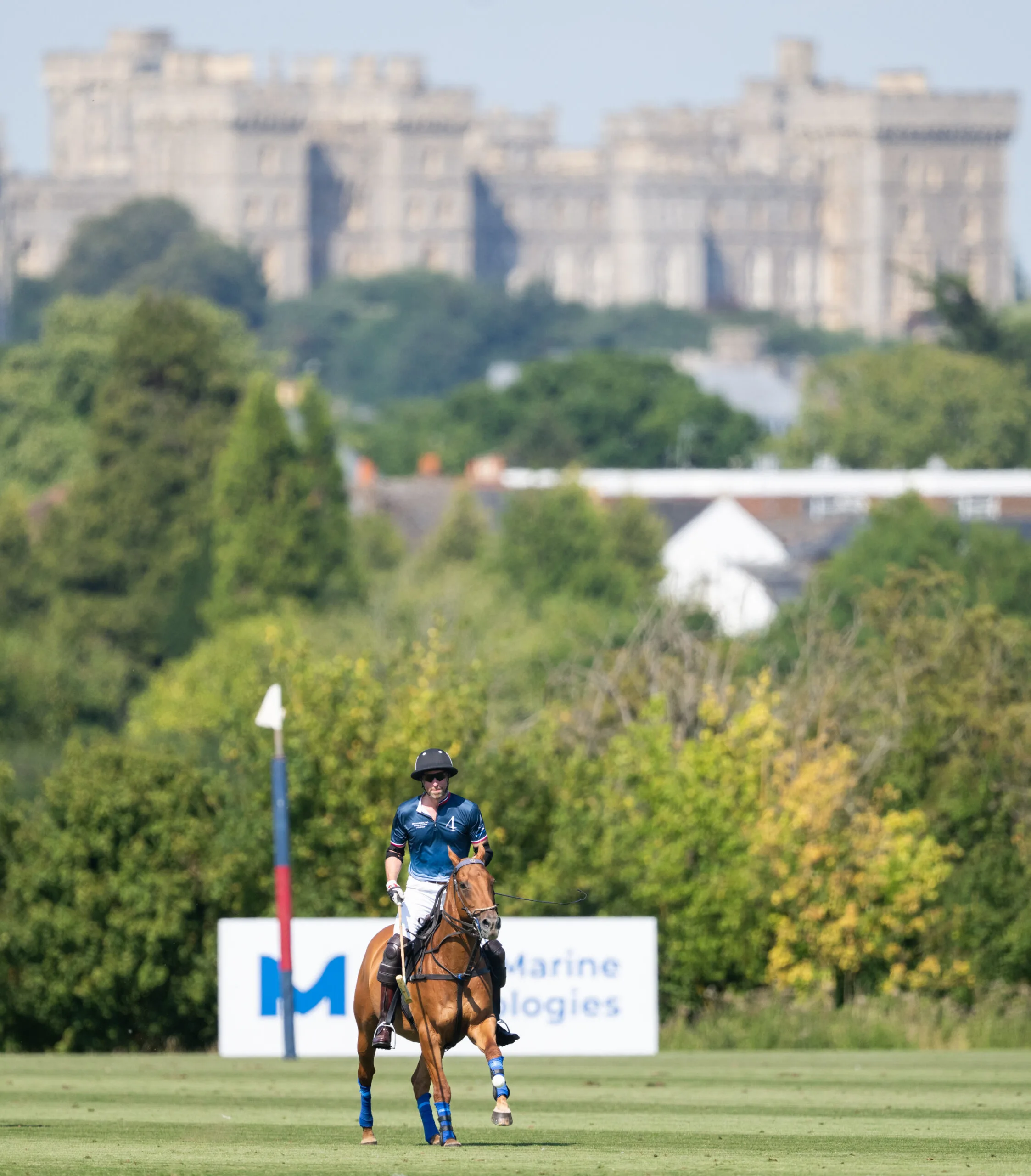 EGHAM, ENGLAND - JULY 11: Prince William, Prince of Wales  during The Royal Charity Polo Cup 2025 at Guards Polo Club on July 11, 2025 in Egham, England. (Photo by Samir Hussein/WireImage)