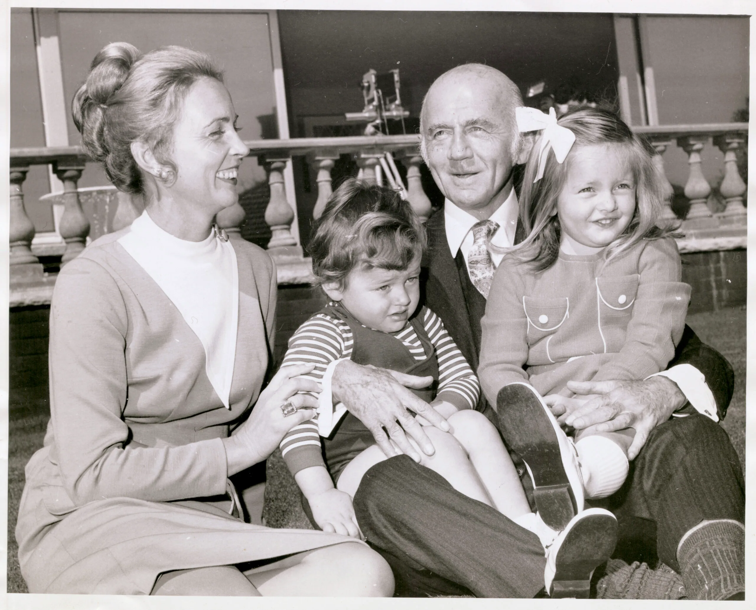 Sir William McMahon (1908-1988), Australian statesman and Prime Minister from 1971-72, and Lady Sonia McMahon with their children, son Julian McMahon and eldest daughter Melinda.