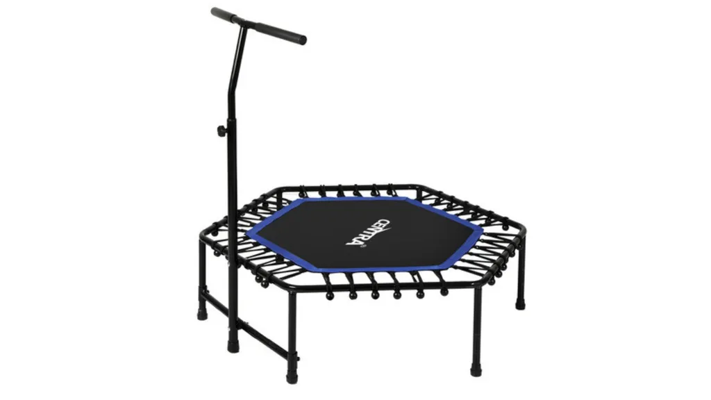Oakleigh Home Xerian Mini Fitness Trampoline with Handle - black and blue