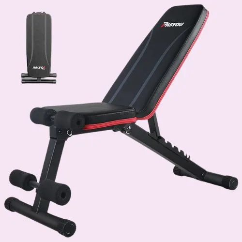 PASYOU Adjustable Weight Bench Full Body Workout Multi-Purpose Foldable Incline Decline Exercise Workout Bench for Home Gym