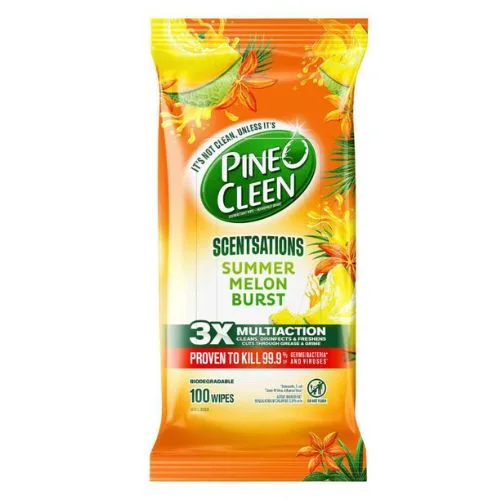 Pine O Cleen Scentsations Disinfectant Wipes Melon Burst | 100 pack
