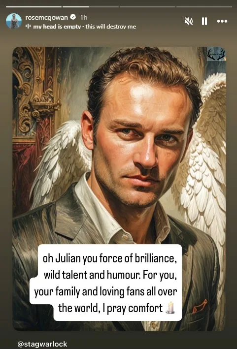 Tribute to Julian McMahon. Source; instagram.