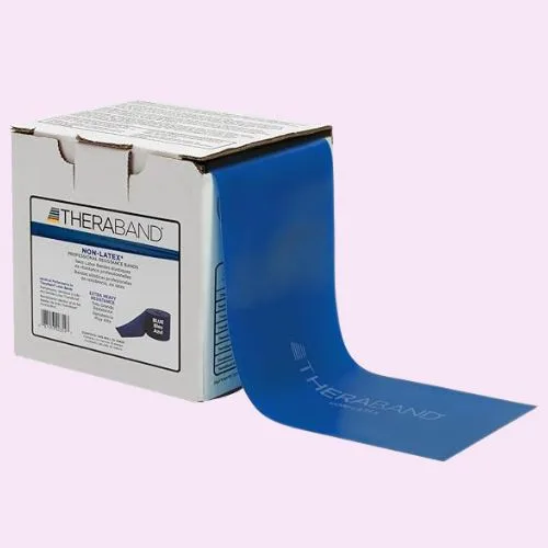 TheraBand Resistance Band 22m Roll, Extra Heavy Blue Non-Latex Professional Elastic Bands For Upper & Lower Body Exercise