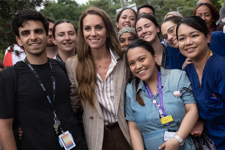 Princess Catherine meets with cancer patients at The Christie
