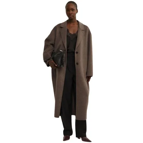 Witchery Cocoon Coat - chocolate marle