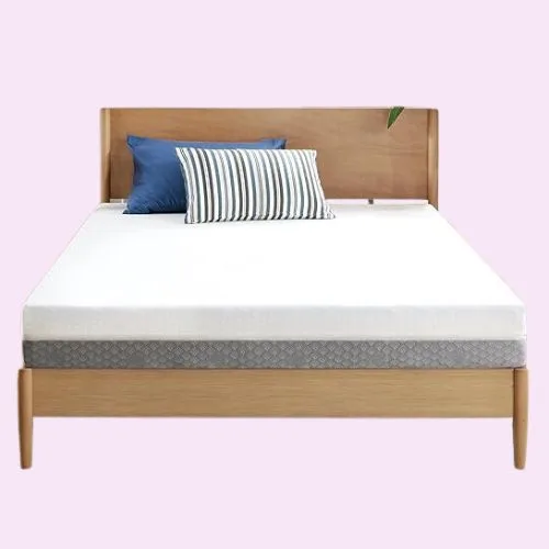Zinus Cooling Gel Queen Memory Foam Mattress, Flippable Bed, Plush & Medium Comfort, Two-Sided Mattress