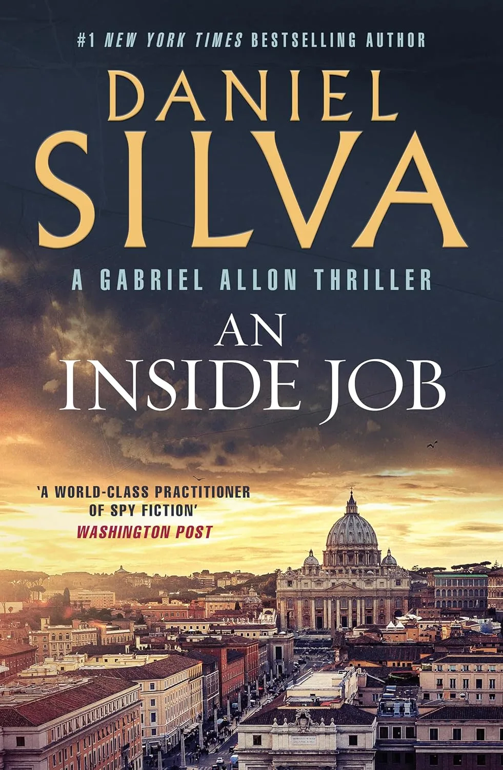 Book cover of An Inside Job. Photo of a European city at dusk.