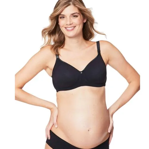Cake Matenity Croissant Maternity & Nursing Bra in black - best bras Australia