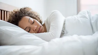 Woman sleeping bed