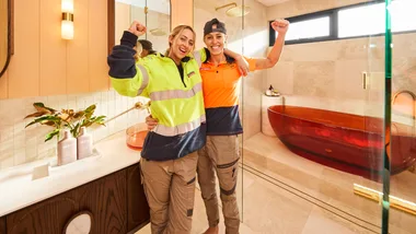 See the Main Bathroom room reveals on The Block 2025