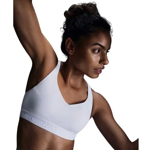 Nike Indy High-Support Women's padded adjustable sports bra in white