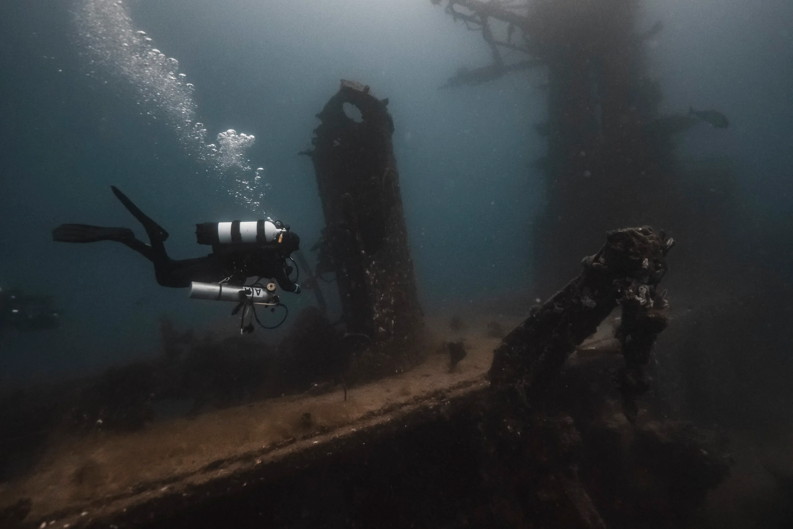 Discovering a shipwreck. Photo supplied by Disney+