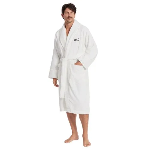 Sheridan Aven Dad Robe in white