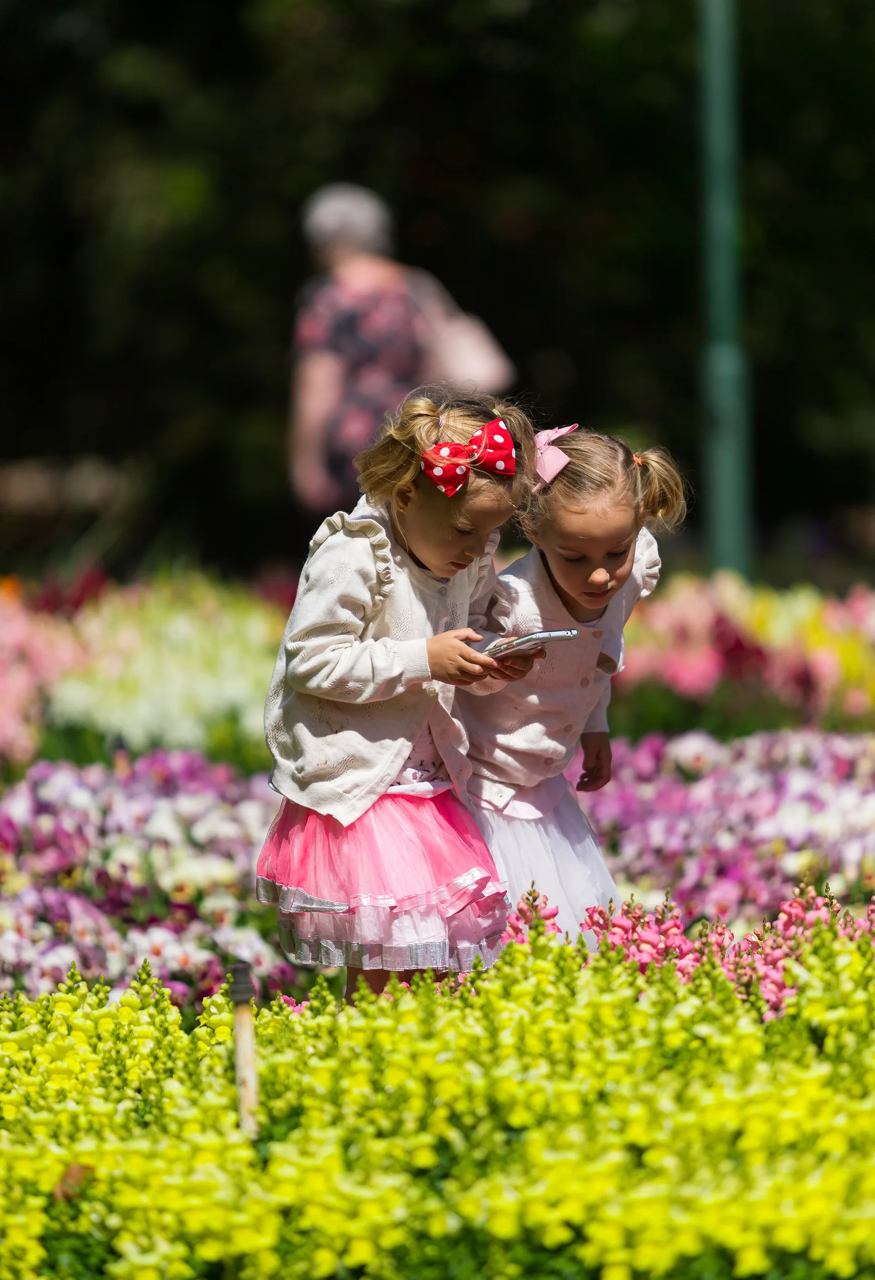 Two young girls at the Toowoomba Carnival of Flowers
