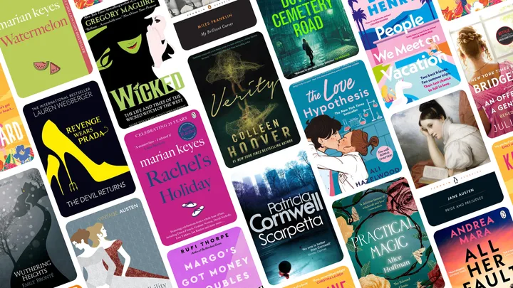 banner with several different book covers layed out