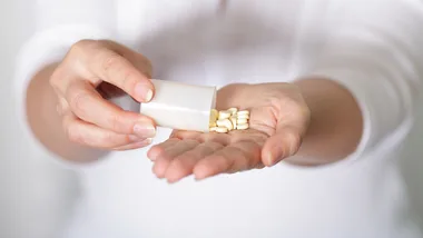 Woman with pills