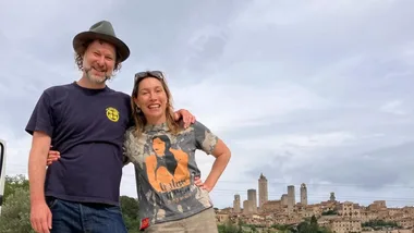 Claudia Karvan and Dave Galafassi take their romance to Europe
