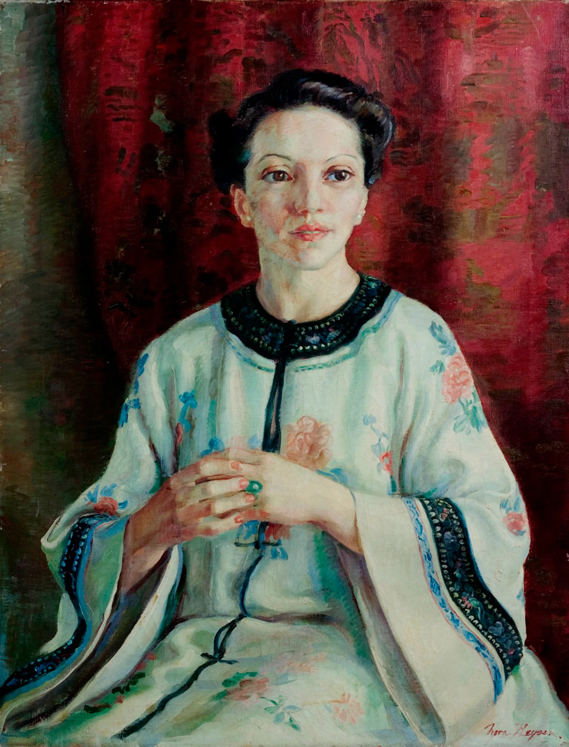 Winner Archibald Prize 1938 Nora Heysen Mme Elink Schuurman, oil on canvas, 87 x 68 cm, image courtesy Catherine Speck