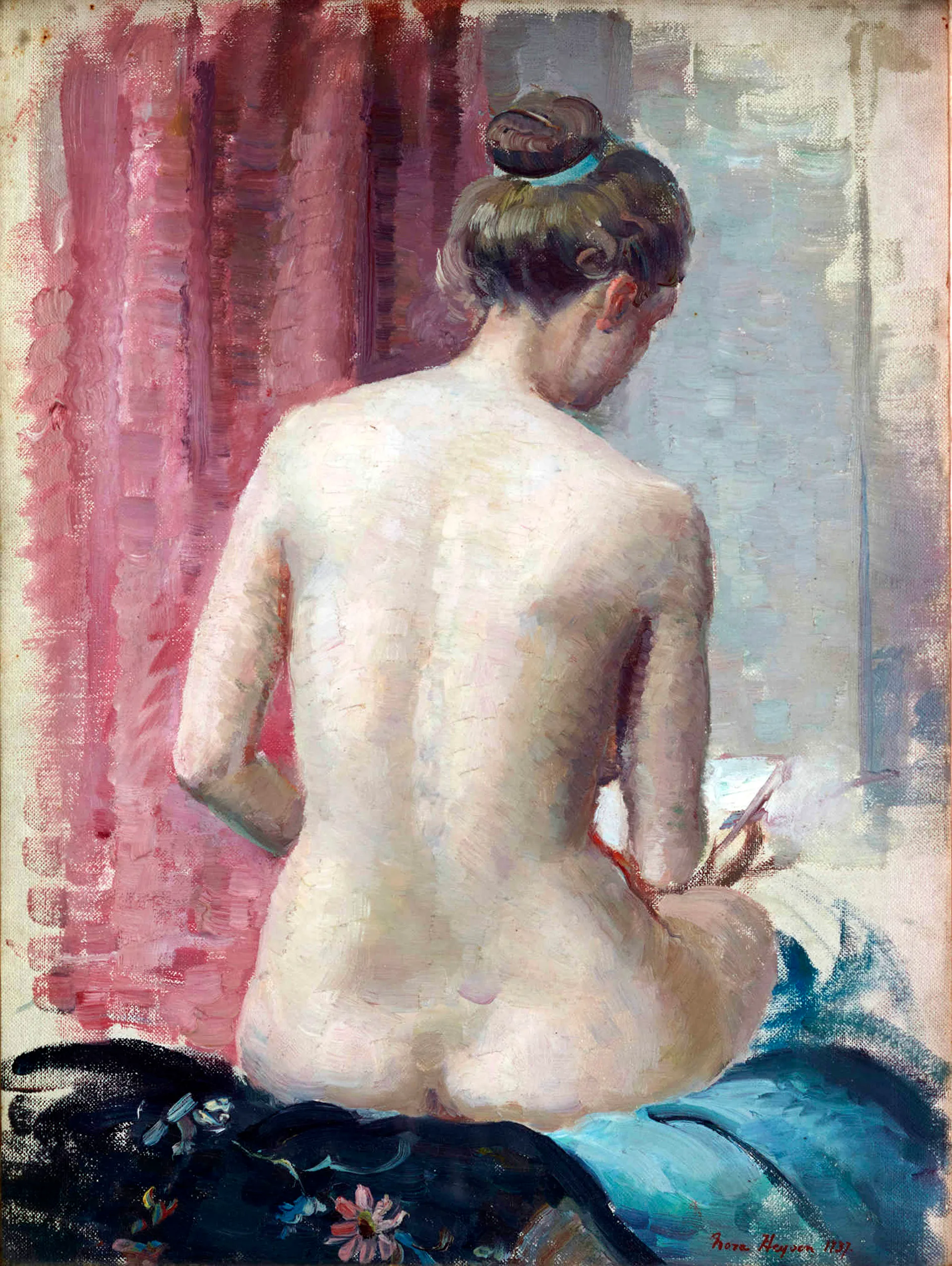 Small File - "A Nude" (1937) (40 x 30cm) (Oil on Canvas on Board)Nora Heysen (Australian) (1911-2003), from the Paul Naughton Collection