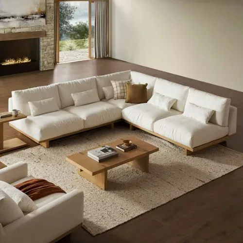 Mori Performance Fabric Armless L-Shape Sectional Sofa - early black friday deals