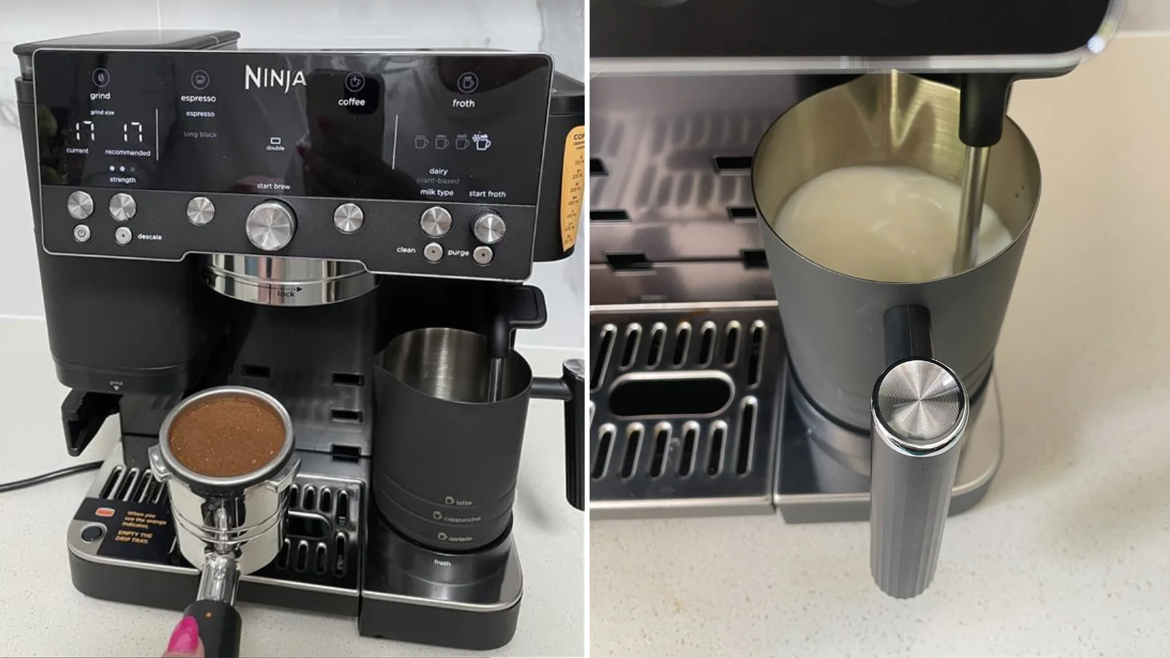 ninja coffee machine in use