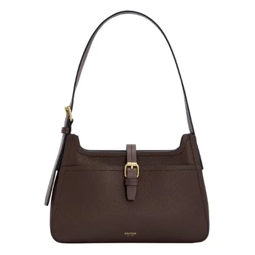 Oroton Dylan Baguette bag in coffee bean colour