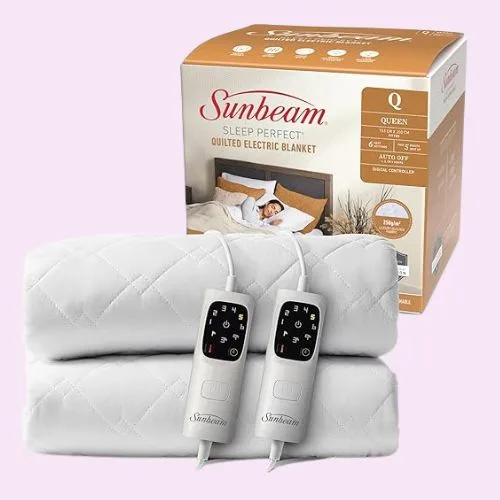 Sunbeam Sleep Perfect Quilted Electric Blanket Queen