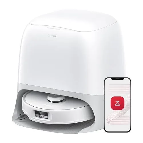 Roborock Qrevo Curv Robot Vacuum and Mop, 18,500Pa Suction, Zero-Tangling, DuoDivide Main Brush, FlexiArm Arc Side Brush, FlexiArm Mop, AdaptiLift Chassis, Auto Mop Washing & Drying, Self-Emptying