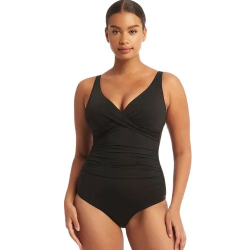 Sea Level Australia Essentials Cross Front Multifit One Piece Swimsuit