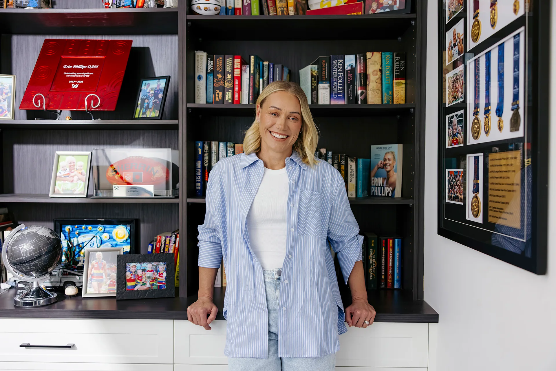 Erin Phillips at home photography by Christopher Morrison