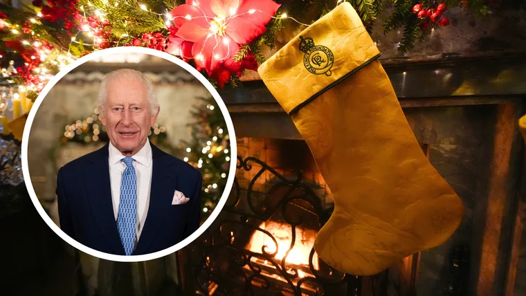 Christmas stockings made from Sandringham Estate curtains go under the gavel