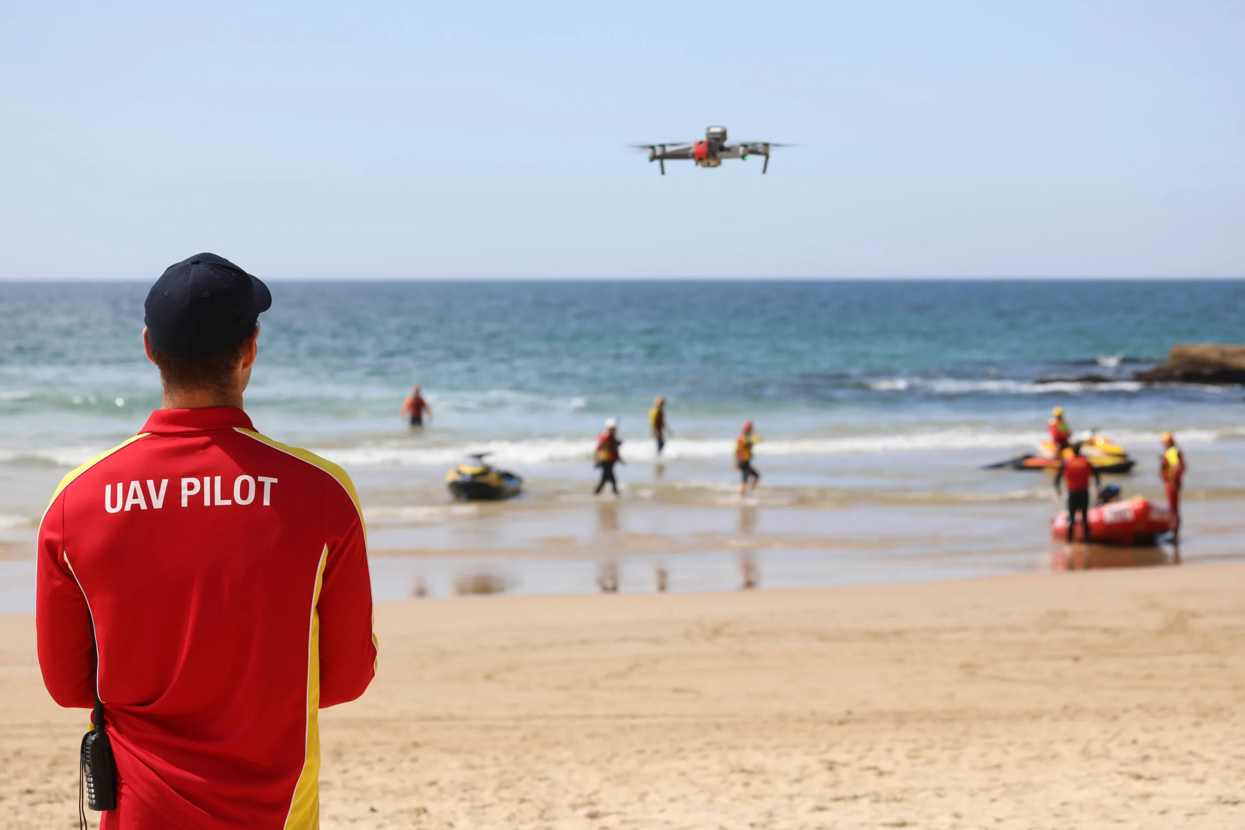 Drone surveilance helps keep our beaches safe. (Image provided by Donna Wishart SLS NSW)