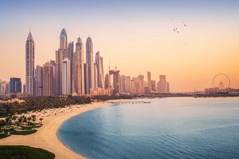 Dubai city coastline