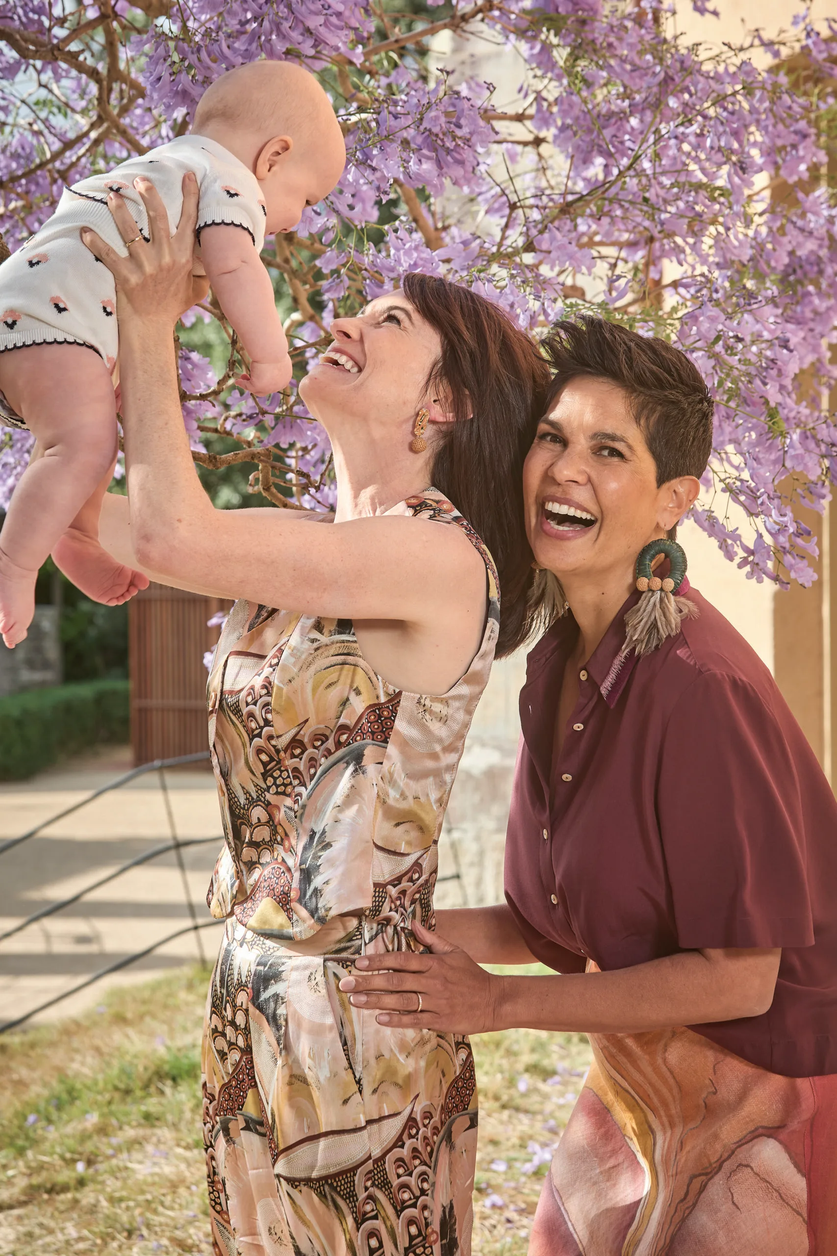 Karina Natt and Narelda Jacobs with baby Sanna. Photography by Lauren Trompp