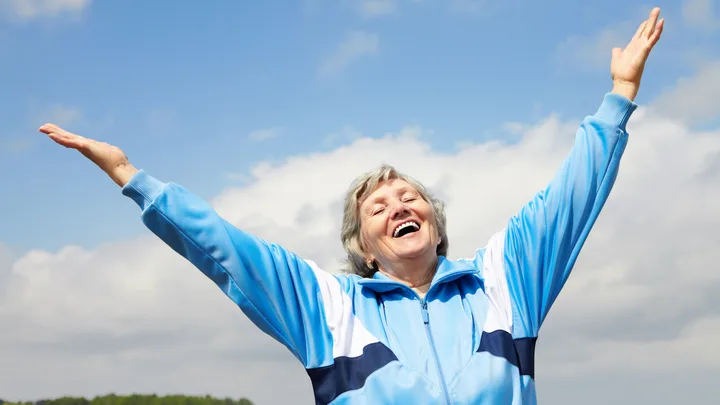 Happy older woman
